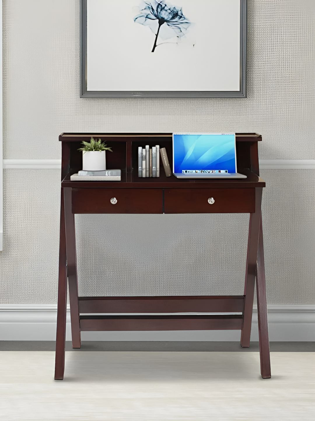 DZYN Furnitures Brown Wooden Writing Table