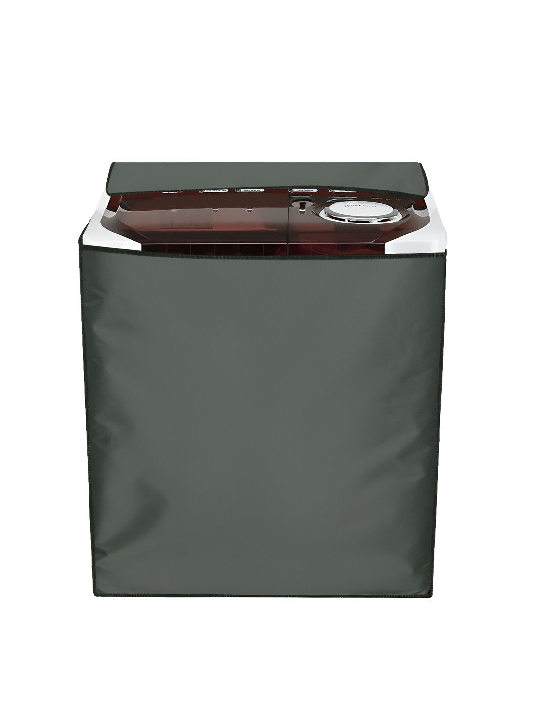 Star Weaves Grey & Black Waterproof Semi Automatic Washing Machine Cover With Zipper