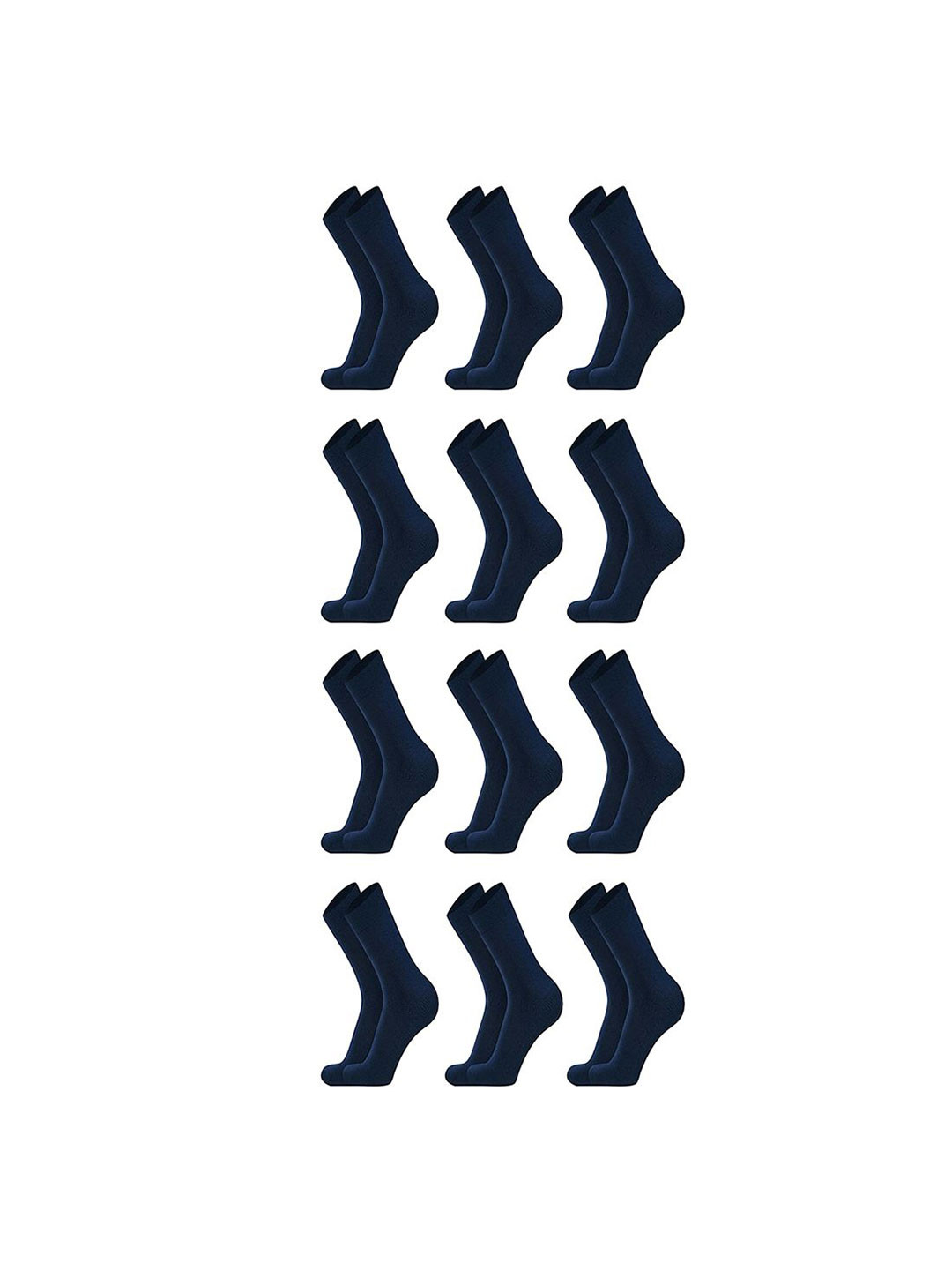 MUKHAKSH Men Pack Of 12 Calf Length Socks