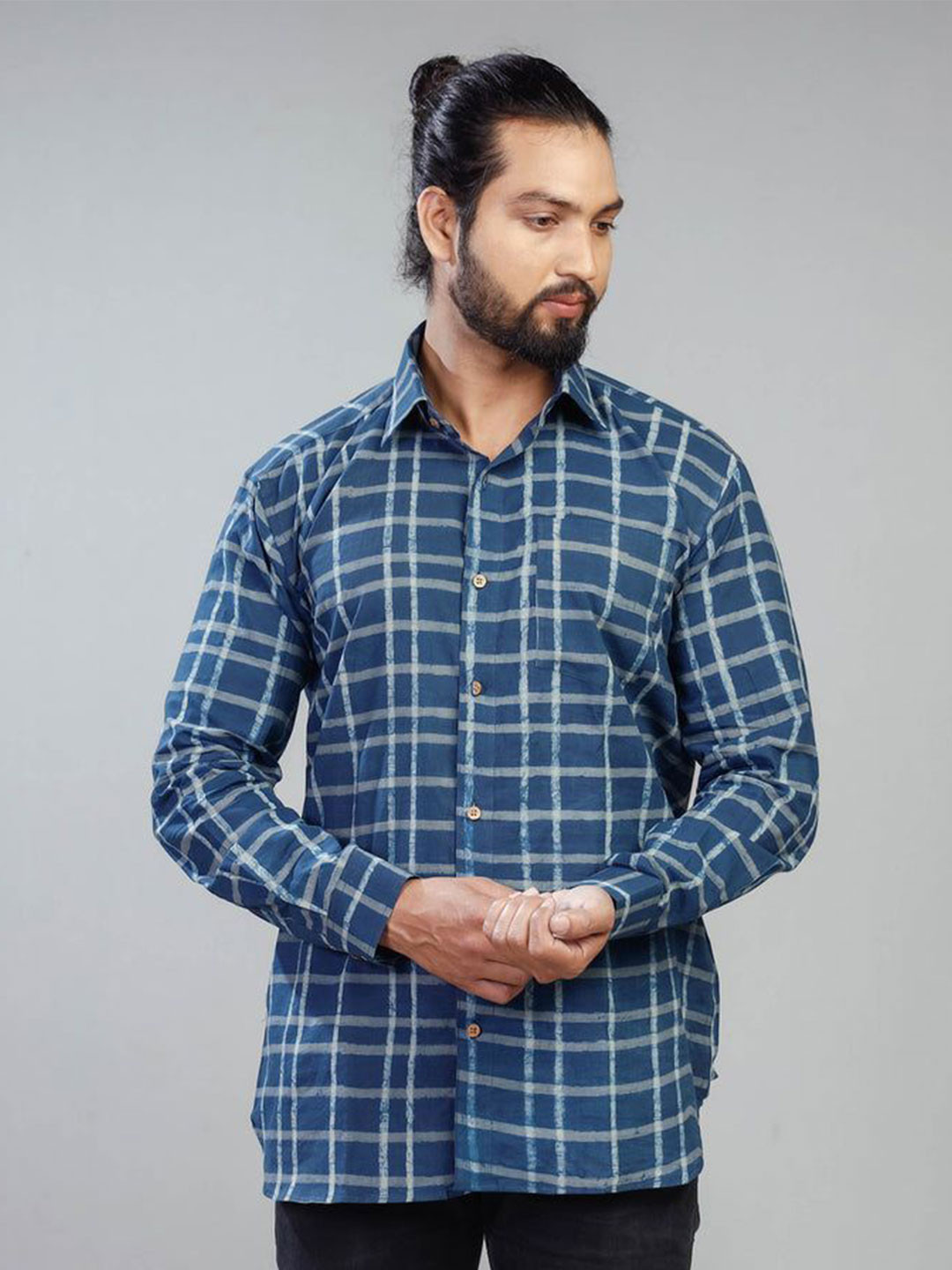 iTokri Men Tartan Men Cotton Checked Regular Fit Casual Shirt