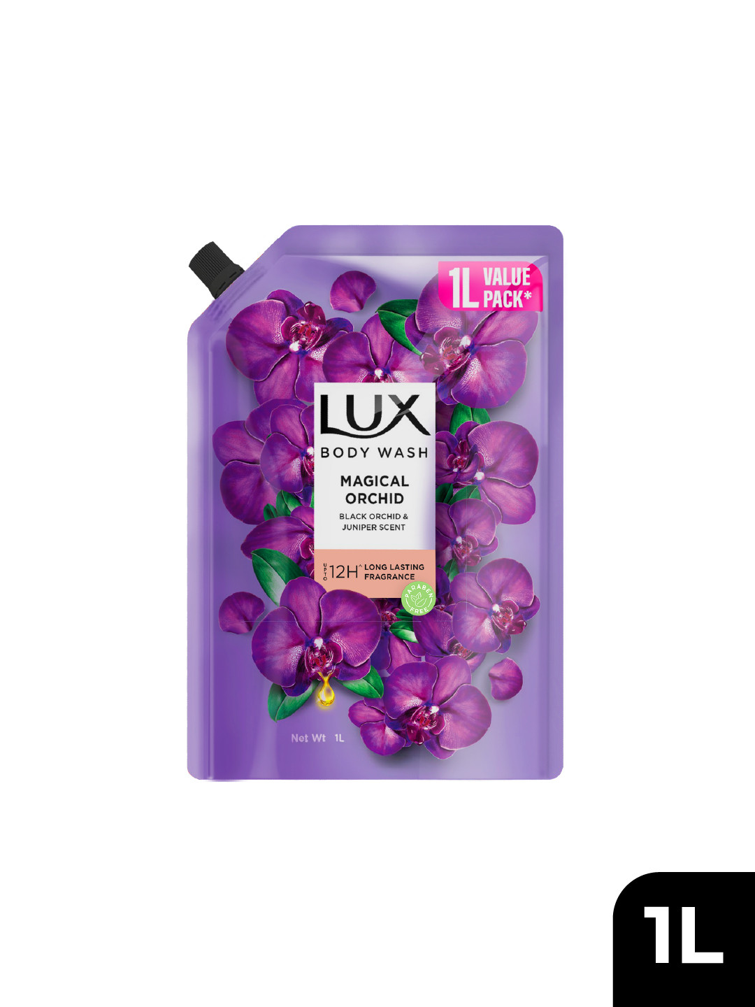 Lux Magical Black Orchid with Juniper Scent Body Wash Fragrance Refill - 1L