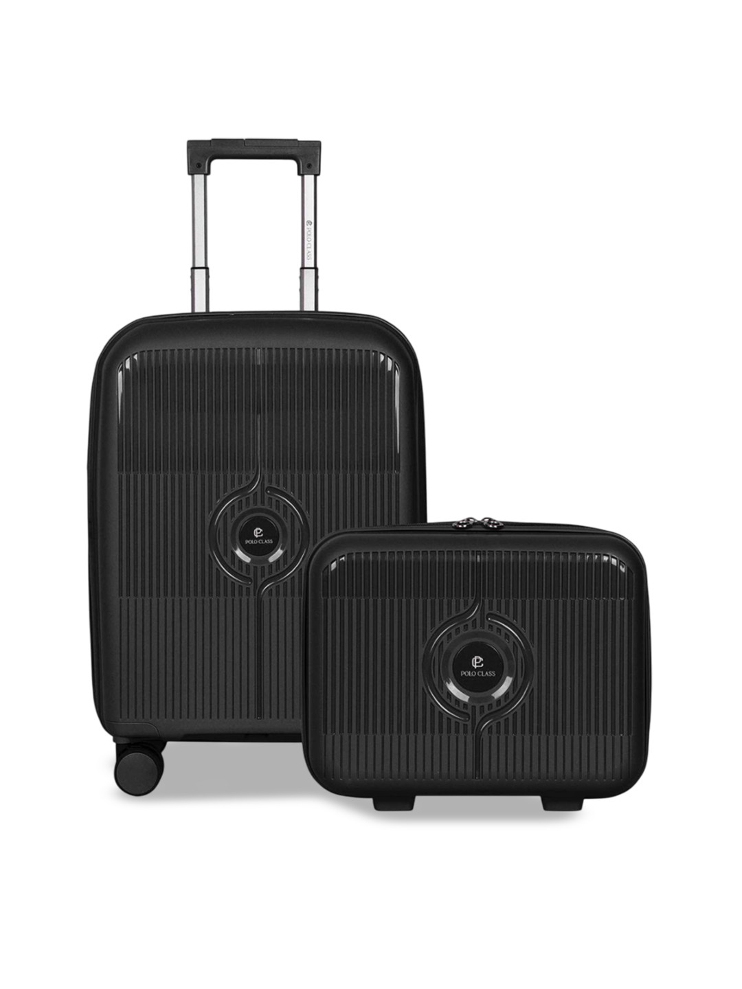 Polo Class Textured 360-Degree Rotation Hard-Sided Large Trolley Bag With Vanity