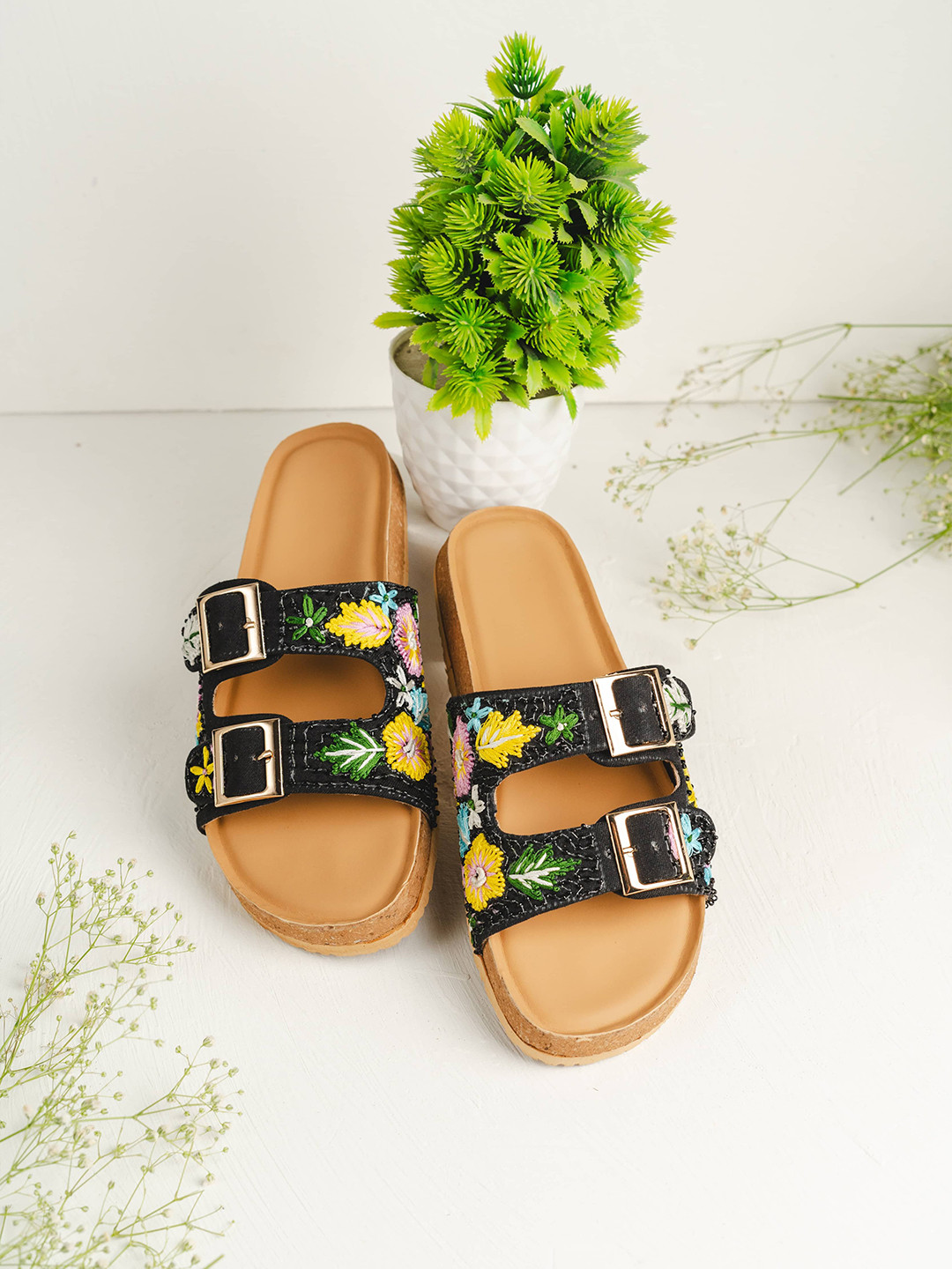 TheChokri  Women Printed Open Toe Flats