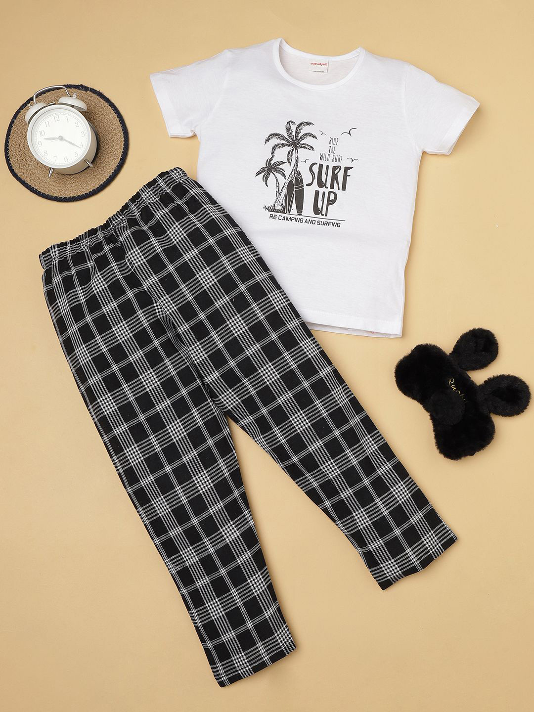 RAINE AND JAINE Boys Graphic Printed  Pure Cotton Night suit