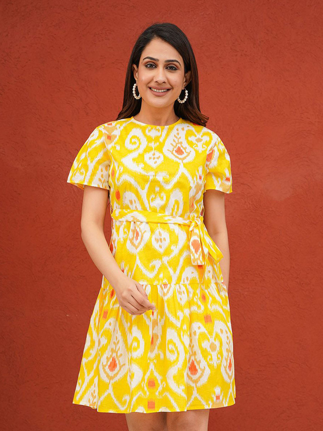 Label Ceres Print Fit & Flare Mini Dress