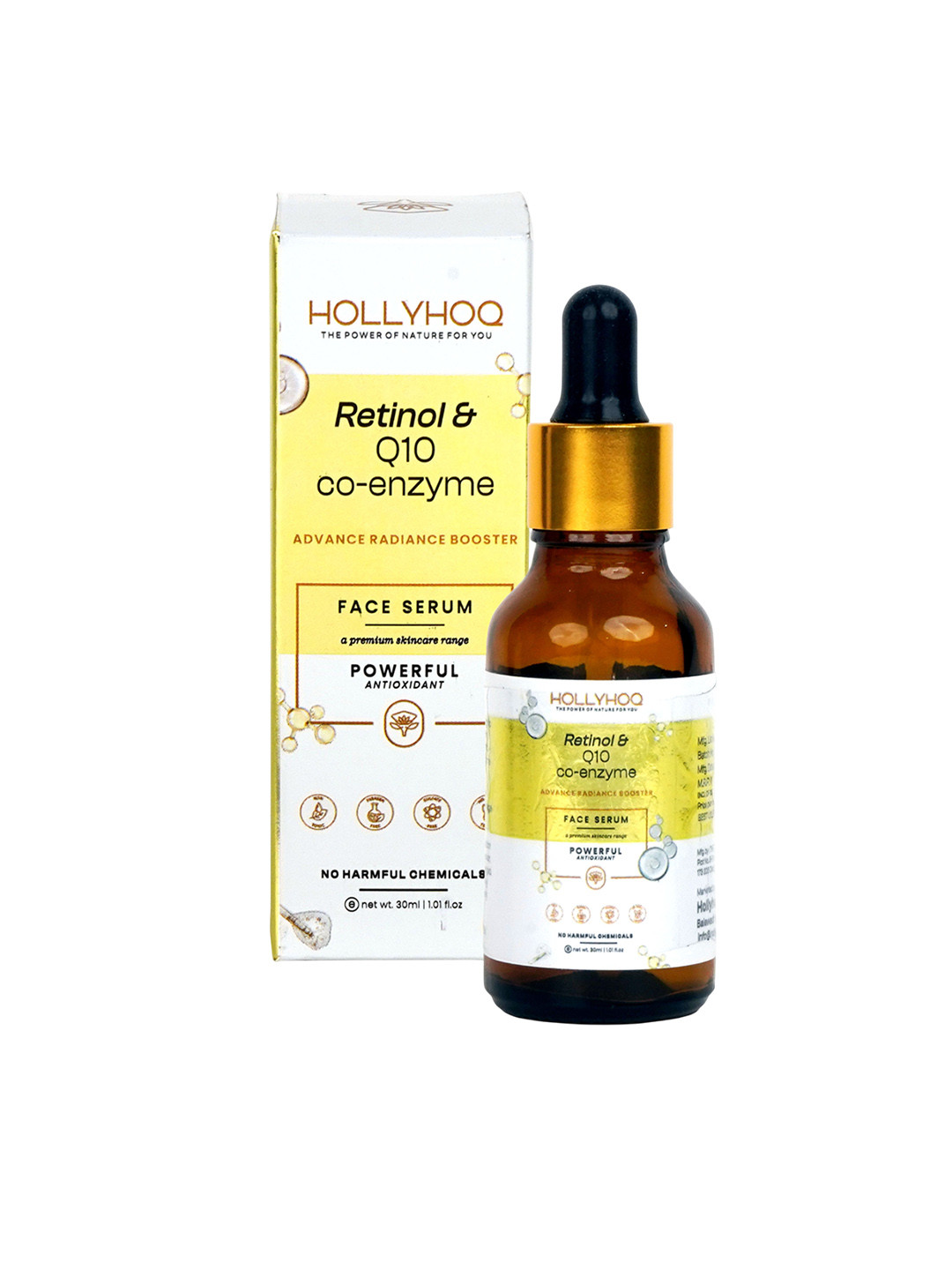 Hollyhoq Retinol & Q10 Enzyme Advance Radiance Boaster Face Serum - 30 ml