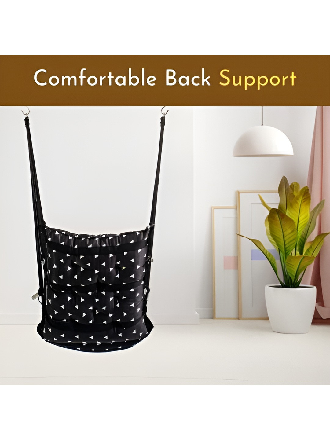 Swingzy Black Cotton Hammock Swing