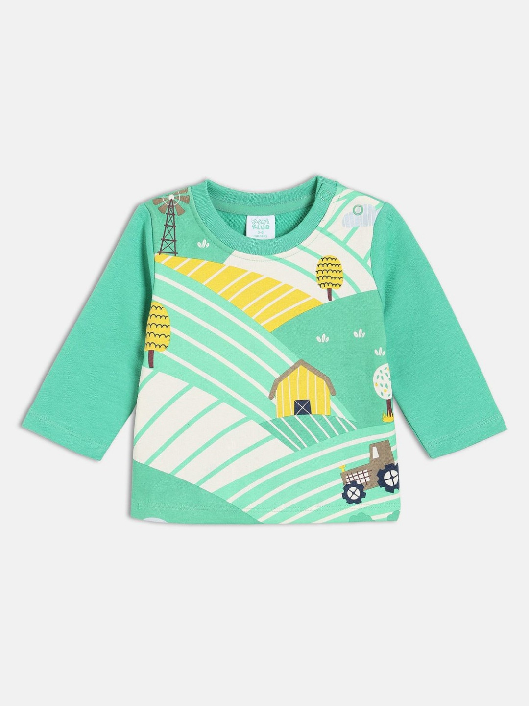 MINI KLUB Boys Sports Printed V-Neck Applique T-shirt