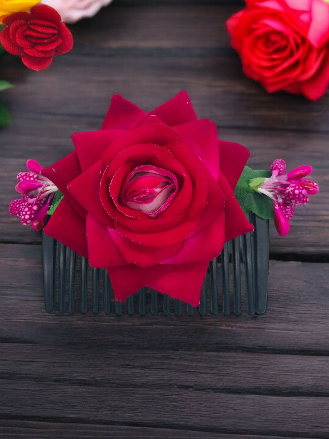 GADINFASHION Women Rose Flower Comb Pin