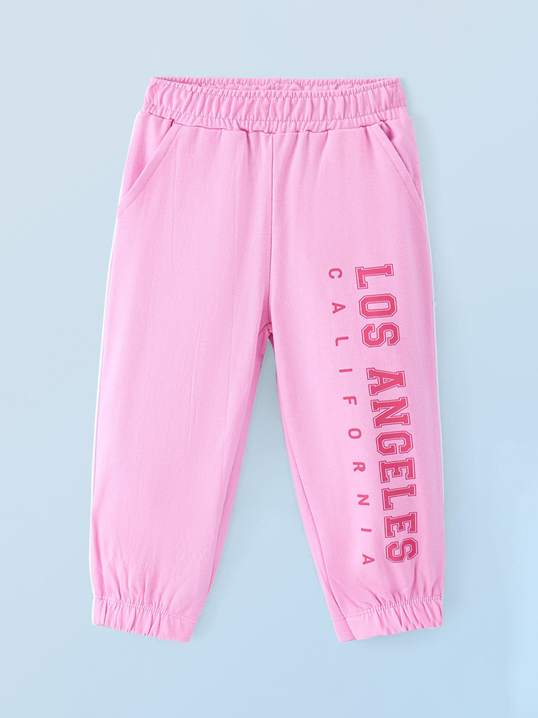 Honeyhap Boys Text Printed Pure Cotton Joggers