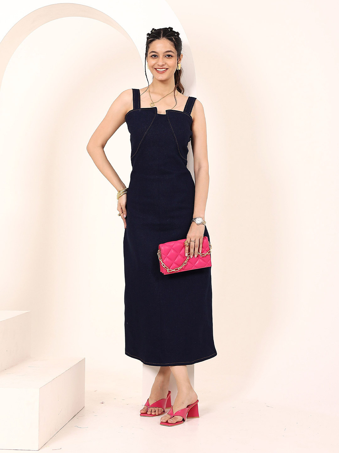 KAORI BY SHREYA AGARWAL A-Line Midi Dress