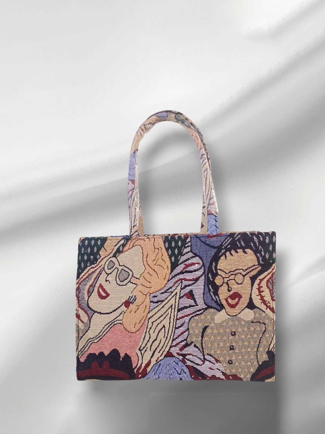 Shanaya Trends Printed Structured Tote Bag