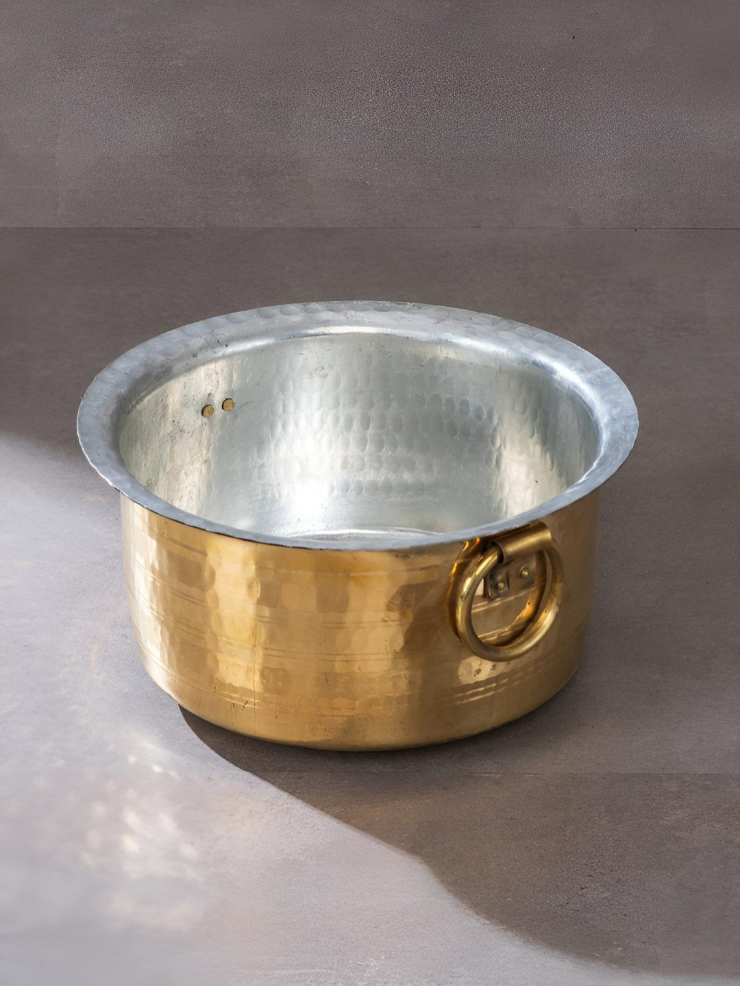 P-TAL Brass Tin Coated Patila with Lid- 5L