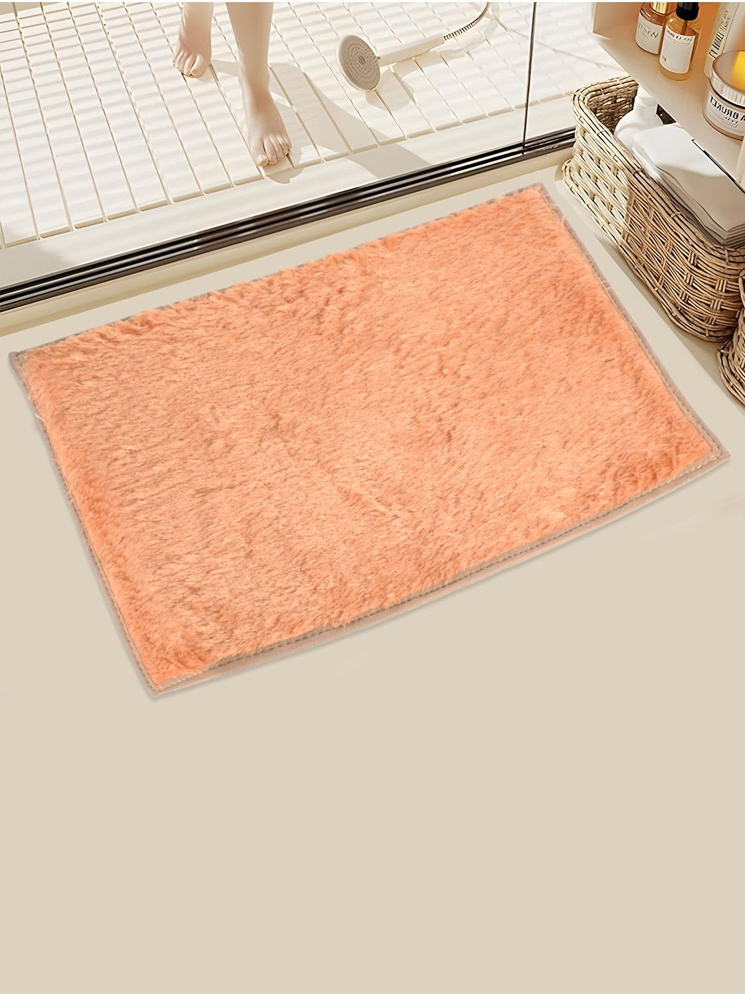 Kuber Industries Pink Anti Skid Mat For Bathroom