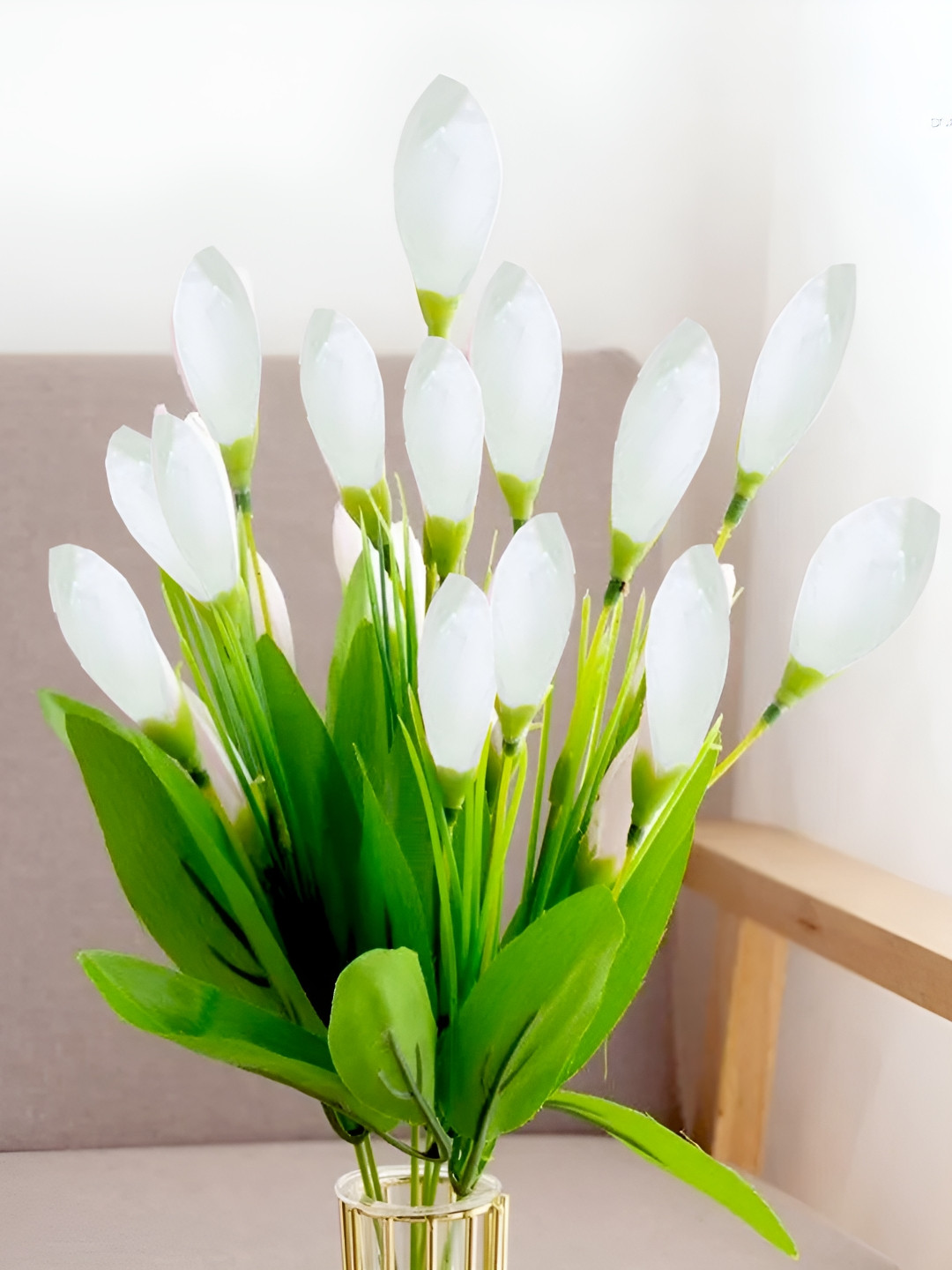 Homesake White Artificial 15 Silk Tulips Flower