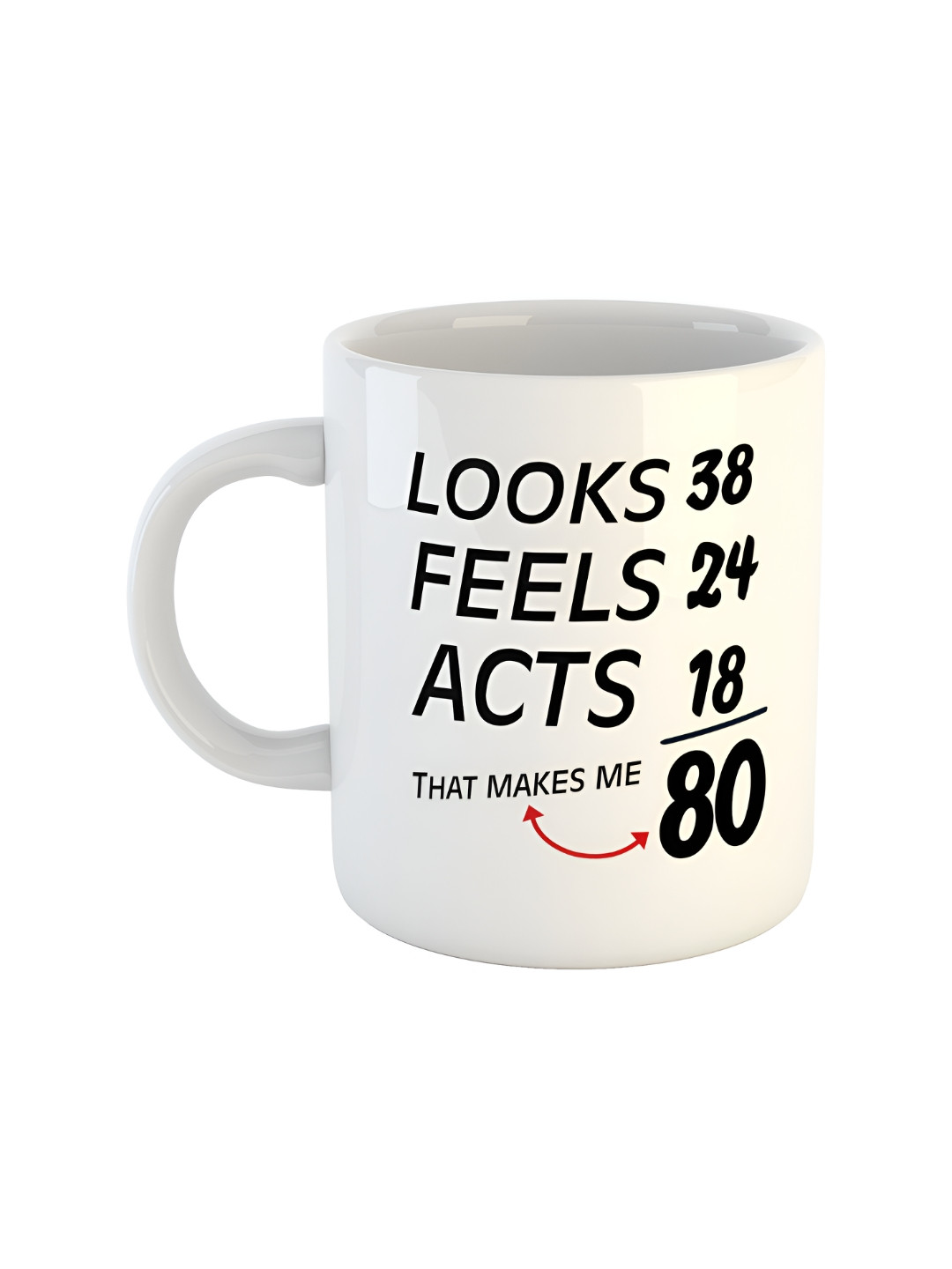 ARTBUG Emoji White Typography Ceramic Handmade Mug-350ml