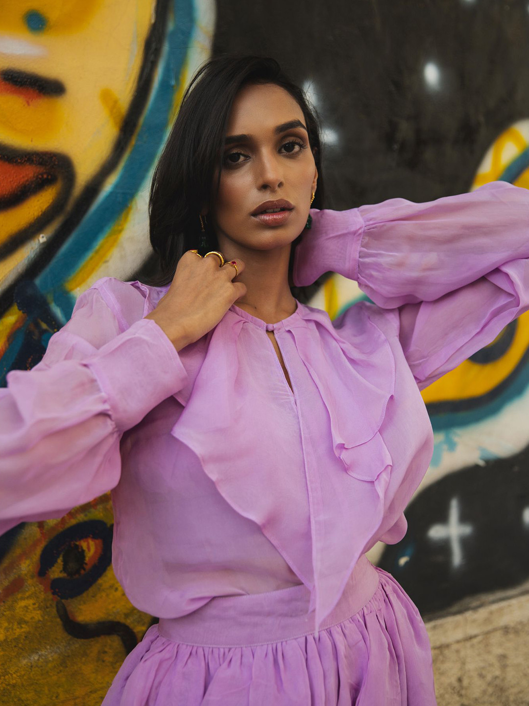 IMROZ HOUSE Bell Sleeve Top