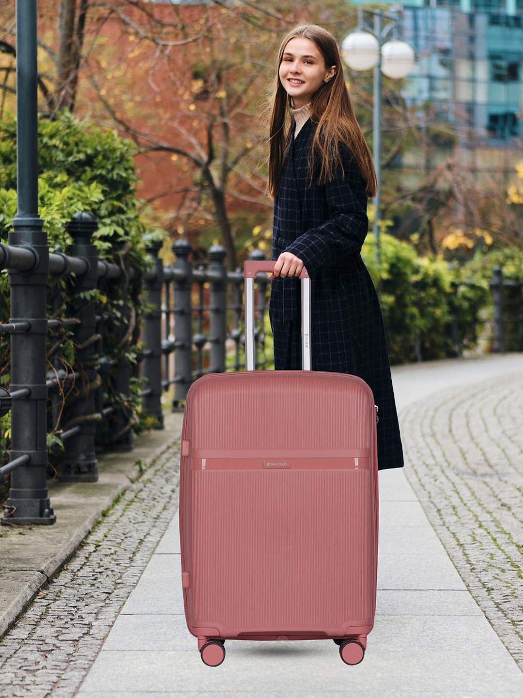 Polo Class  Textured Hard-Sided Trolley  With Bag Vanity