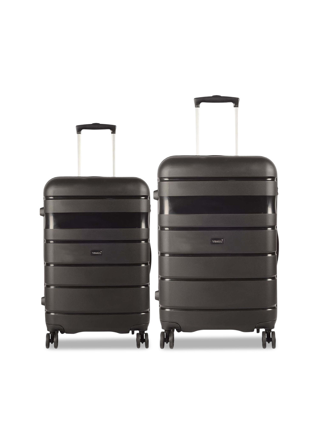 Timus Hard Luggage Set Of 2 Textured Hard-Sided Trolley Bags