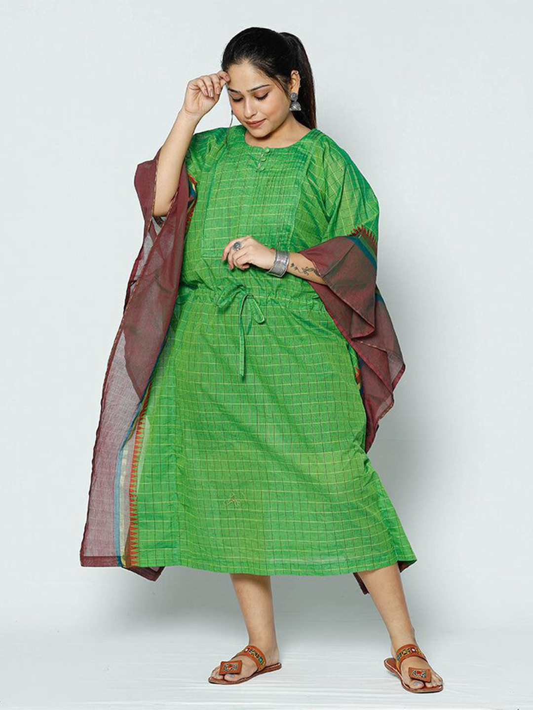 iTokri Print A-Line Midi Dress