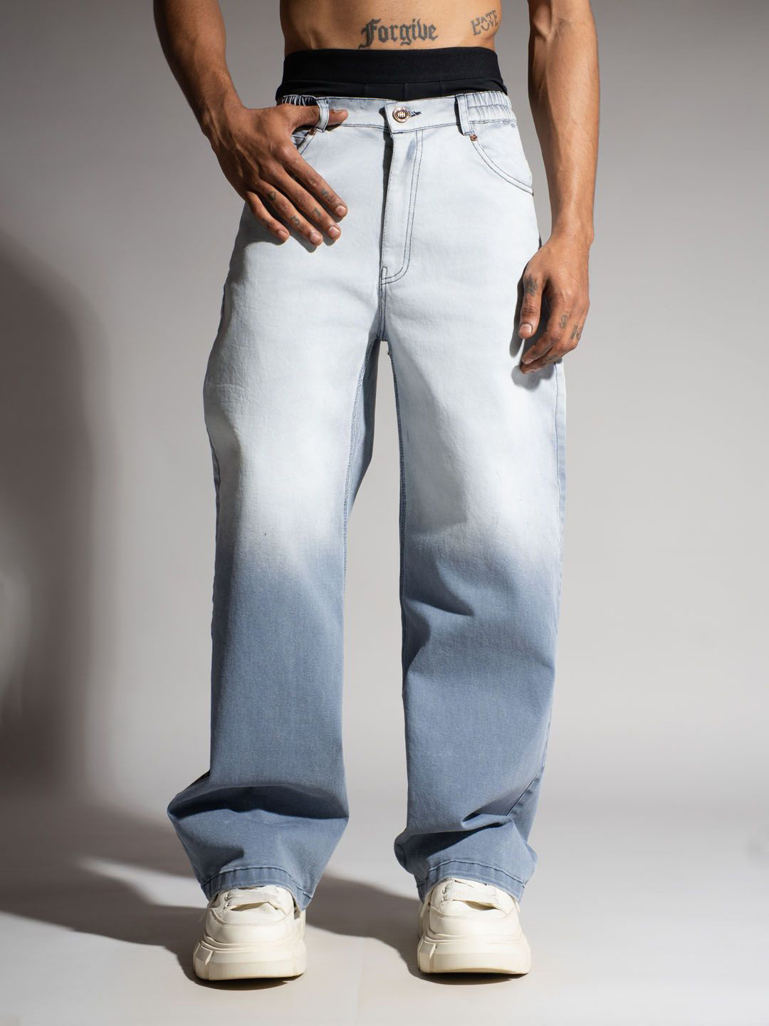 HOP HEAD Men Classic Straight Fit Light Fade Jeans