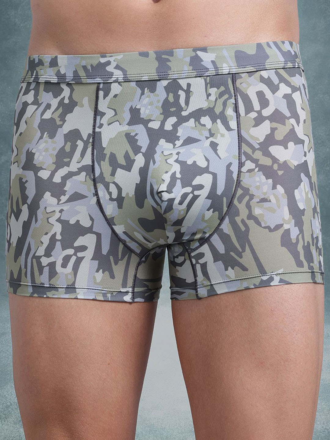 The Roadster Lifestyle Co Pack Of 2  Printed Stretchable Trunk-  PACK-2-RTI-PV-Print-R14-S