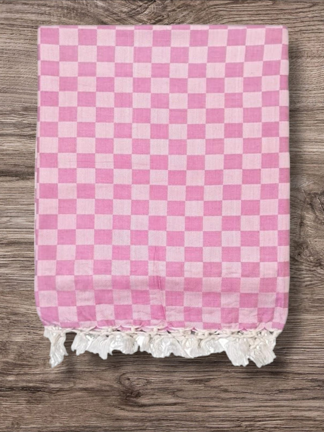 VANISHREE WORLD Pink & White Checked Mild Winter 210 GSM Single Bed Comforter