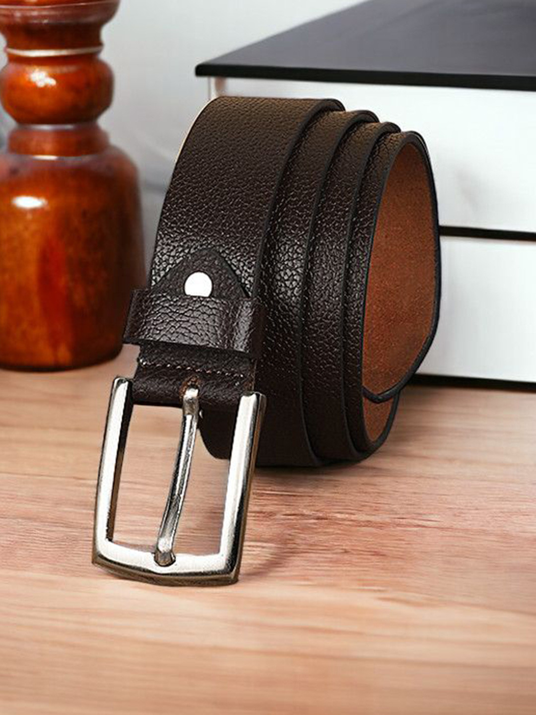 Provogue Men Textured Leather Formal Belt