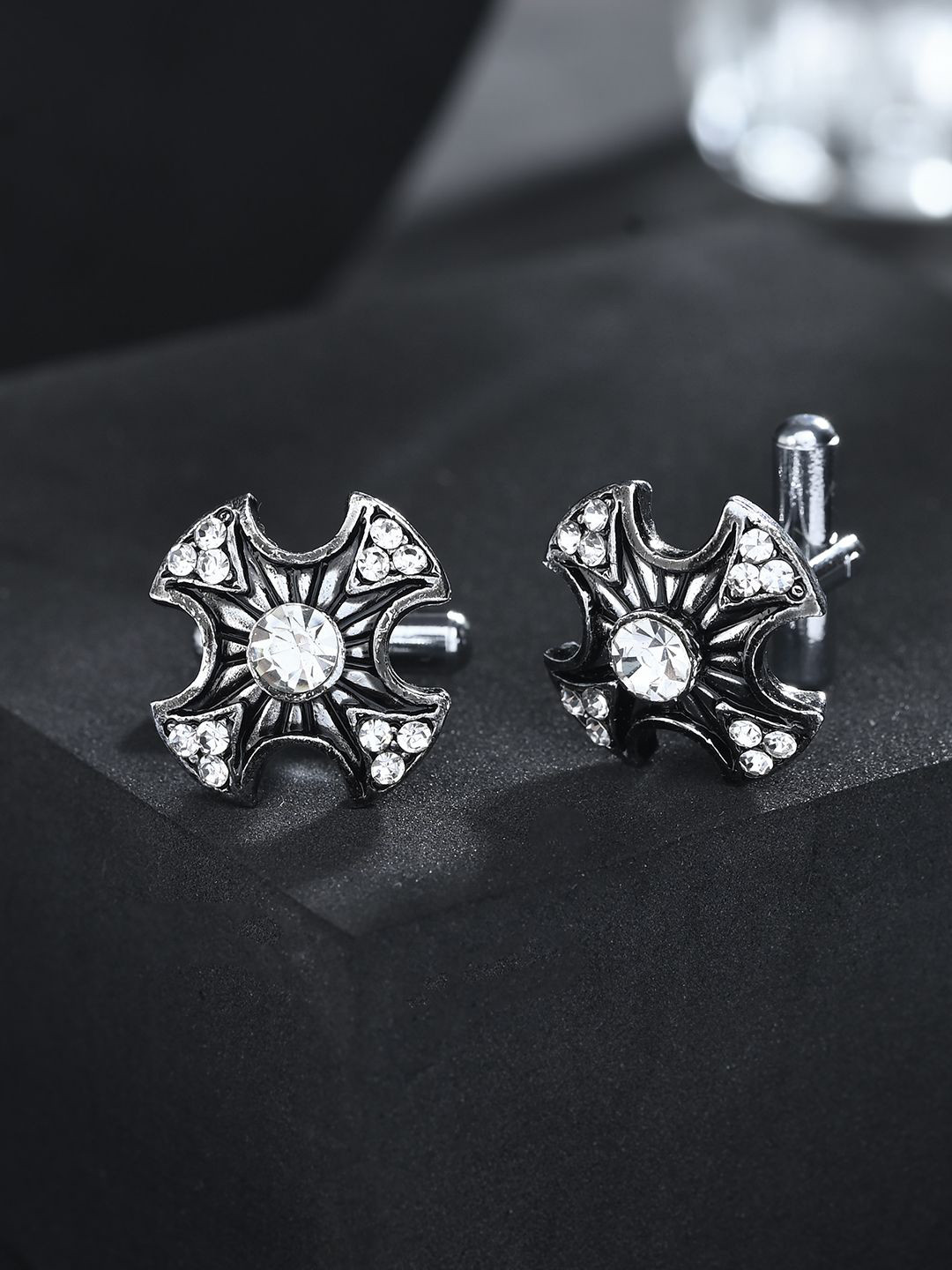 Voylla Mystic Silver Men Cufflinks