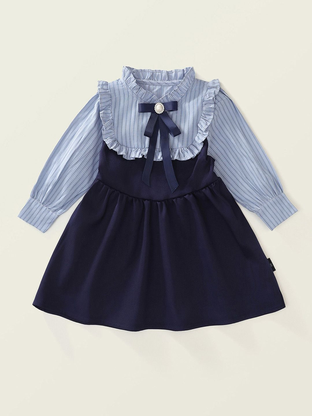 JC SPARKLE Girl Casual Puff Sleeve A-Line Cotton Dress