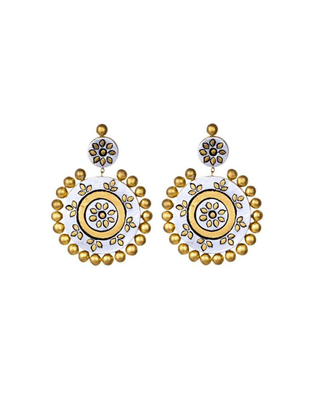 Mridah Ceramic Circular Shaped Drop Earrings
