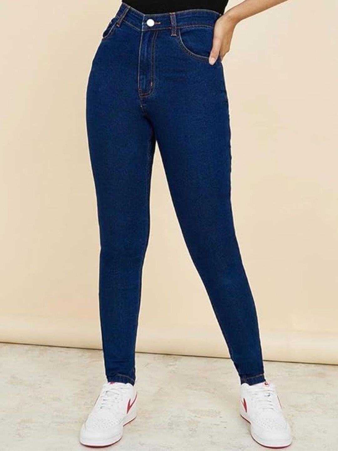 TYFFYN Women Classic Skinny Fit High-Rise Stretchable Jeans
