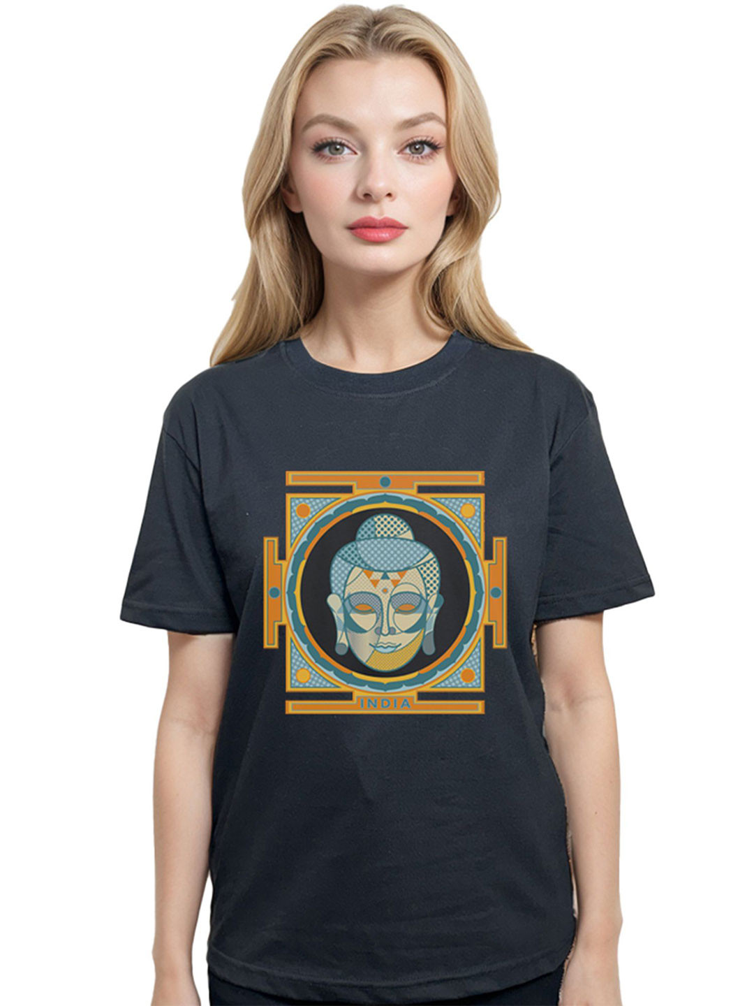 MAATIR DESIGNS Women Graphic Print Cotton Tshirts