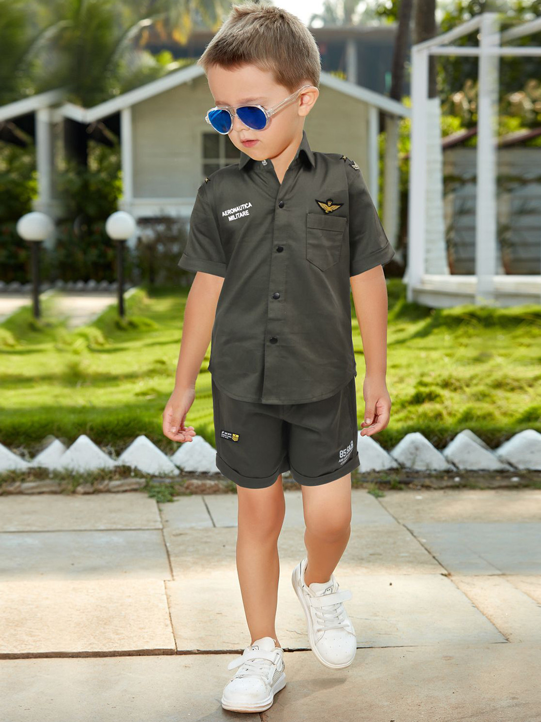 Bad Boys Typography Printed Pure Cotton Shirt With Shorts