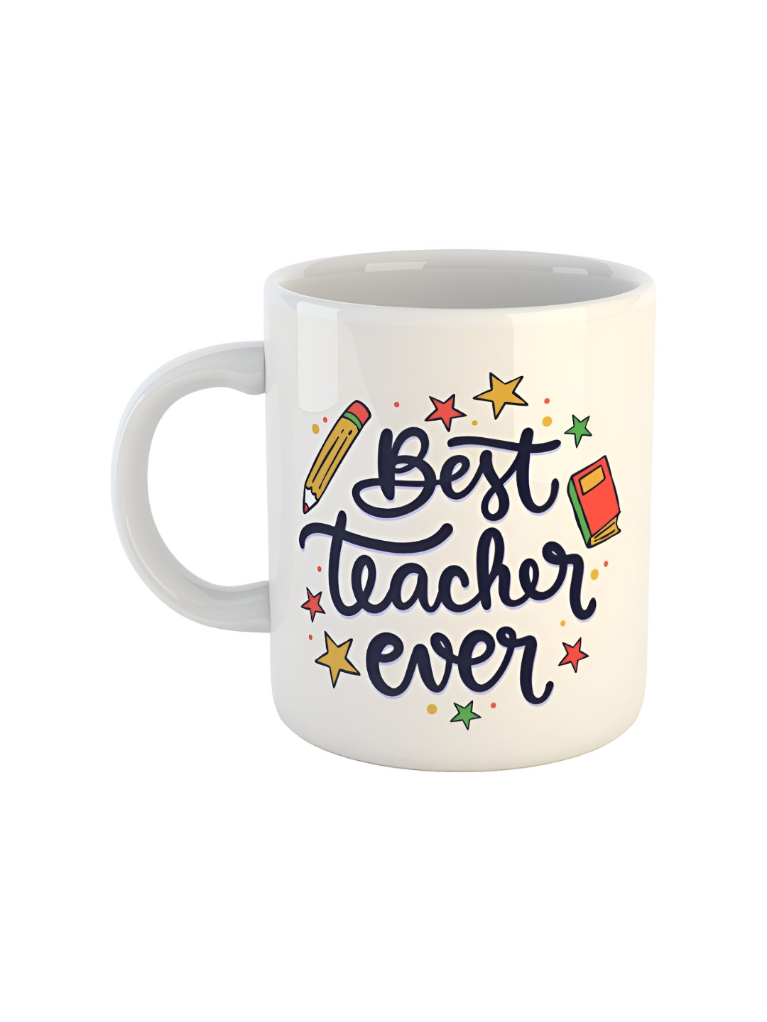 ARTBUG Teresa Zeno Leaf Zing White Typography Ceramic Handmade Mug-300ml