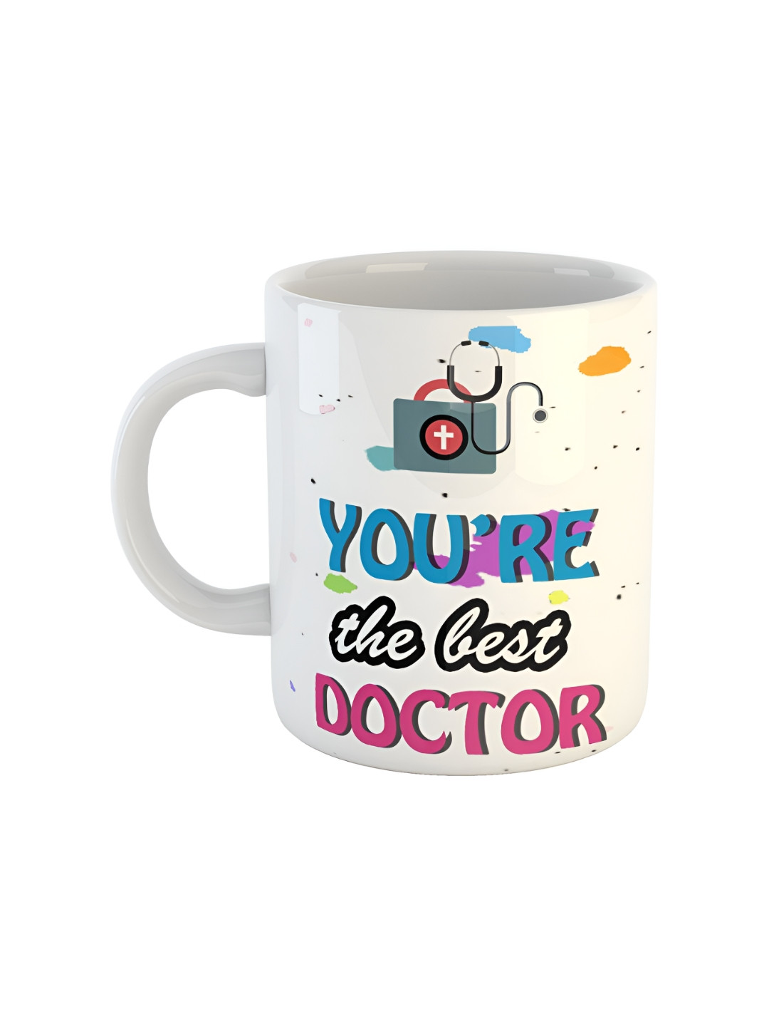 ARTBUG New Variant 8 White Typography Ceramic Microwave Safe Mug-330ml