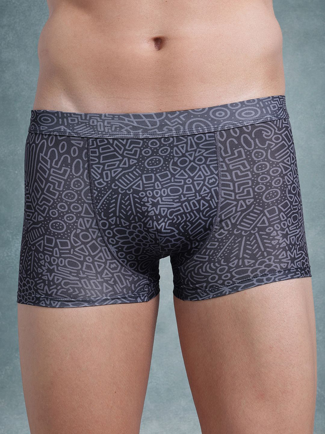 The Roadster Lifestyle Co Pack Of 2  Printed Stretchable Trunk -PACK-2-RTI-PV-Print-R11-S