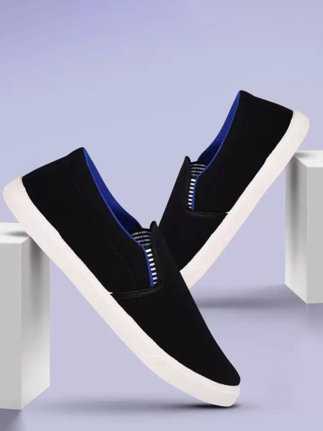 HOTSTYLE Men Round Toe Slip-On Sneakers