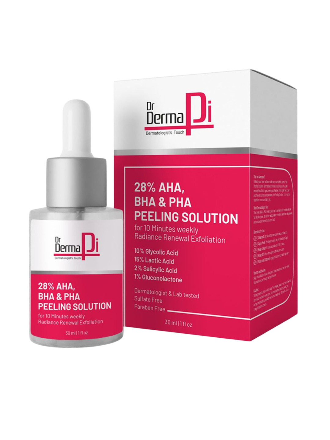 drdermapi 28% AHA BHA & PHA Peeling Solution Face Serum - 30 ml