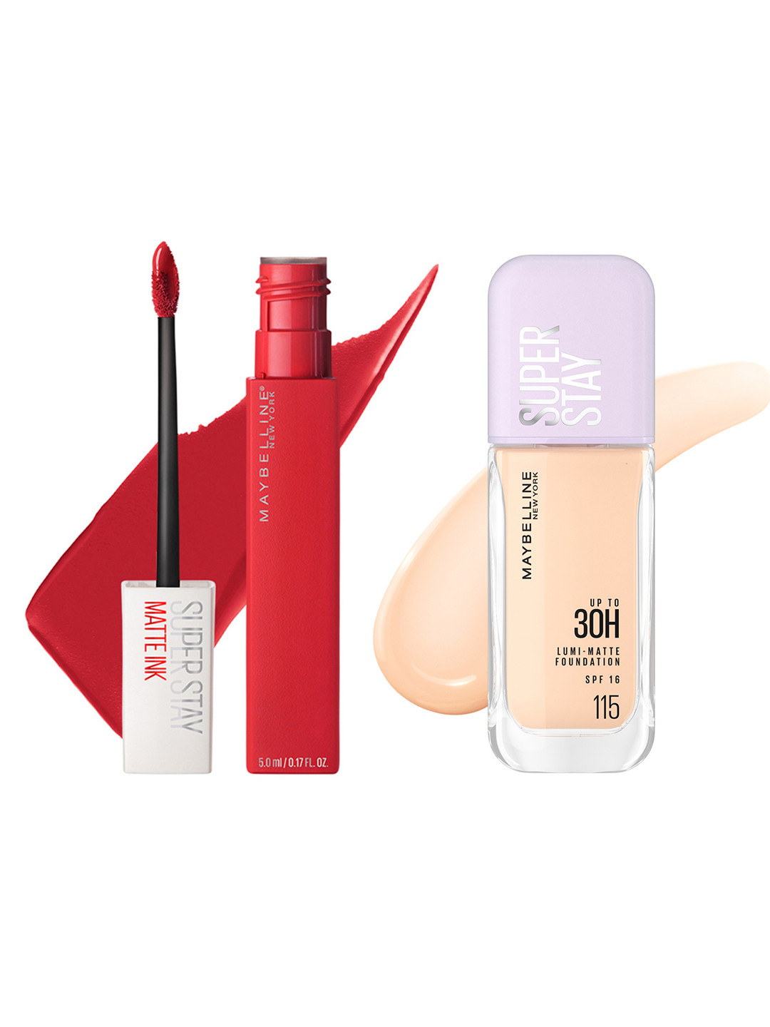 Maybelline New York Set Of Matte Ink Liquid Lipstick & Liquid Foundation