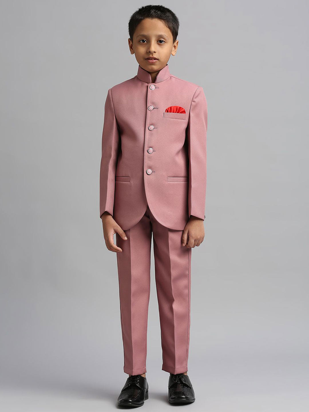 YK Boys Full Sleeves Ethnic Two-Piece Jodhpuri Suit