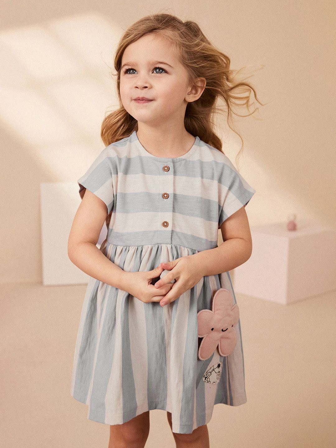 JC SPARKLE Checked A-Line Dress