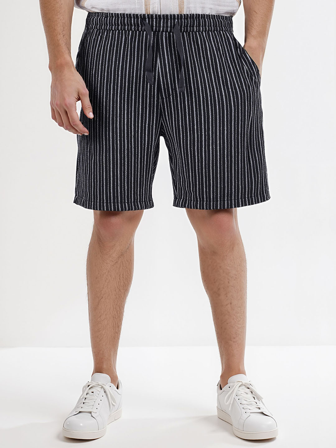 Celio Men Striped Technology Shorts