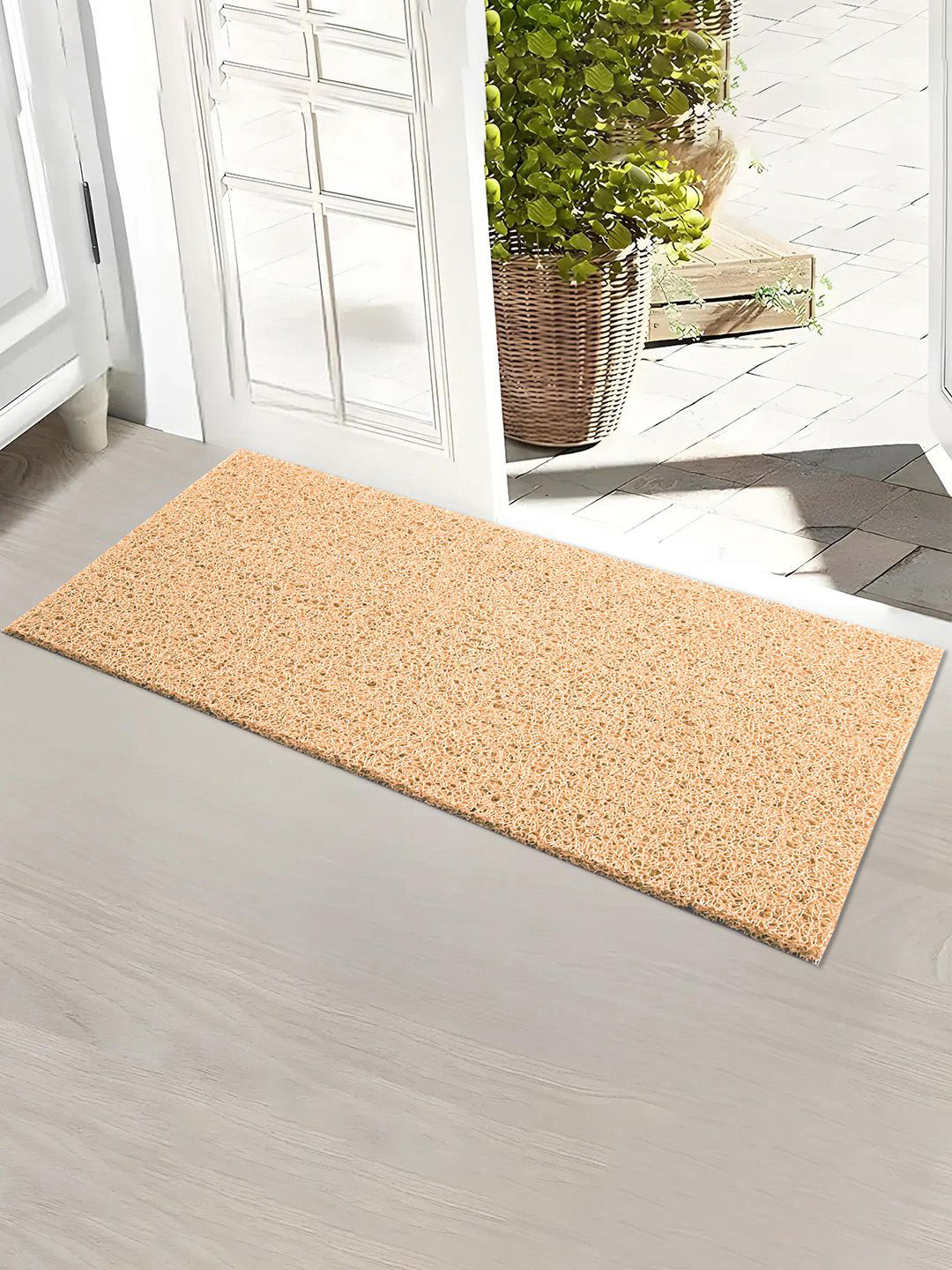 Kuber Industries Cream Coloured Water Absorbing Floor Mat