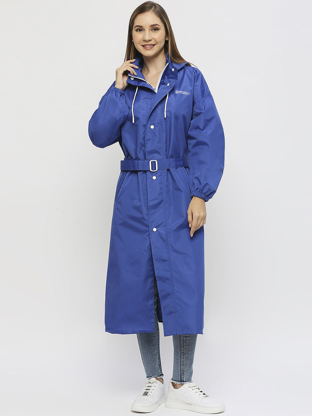 Citizen Classics Rubberised Travel Friendly Water Resistant Long Raincoat