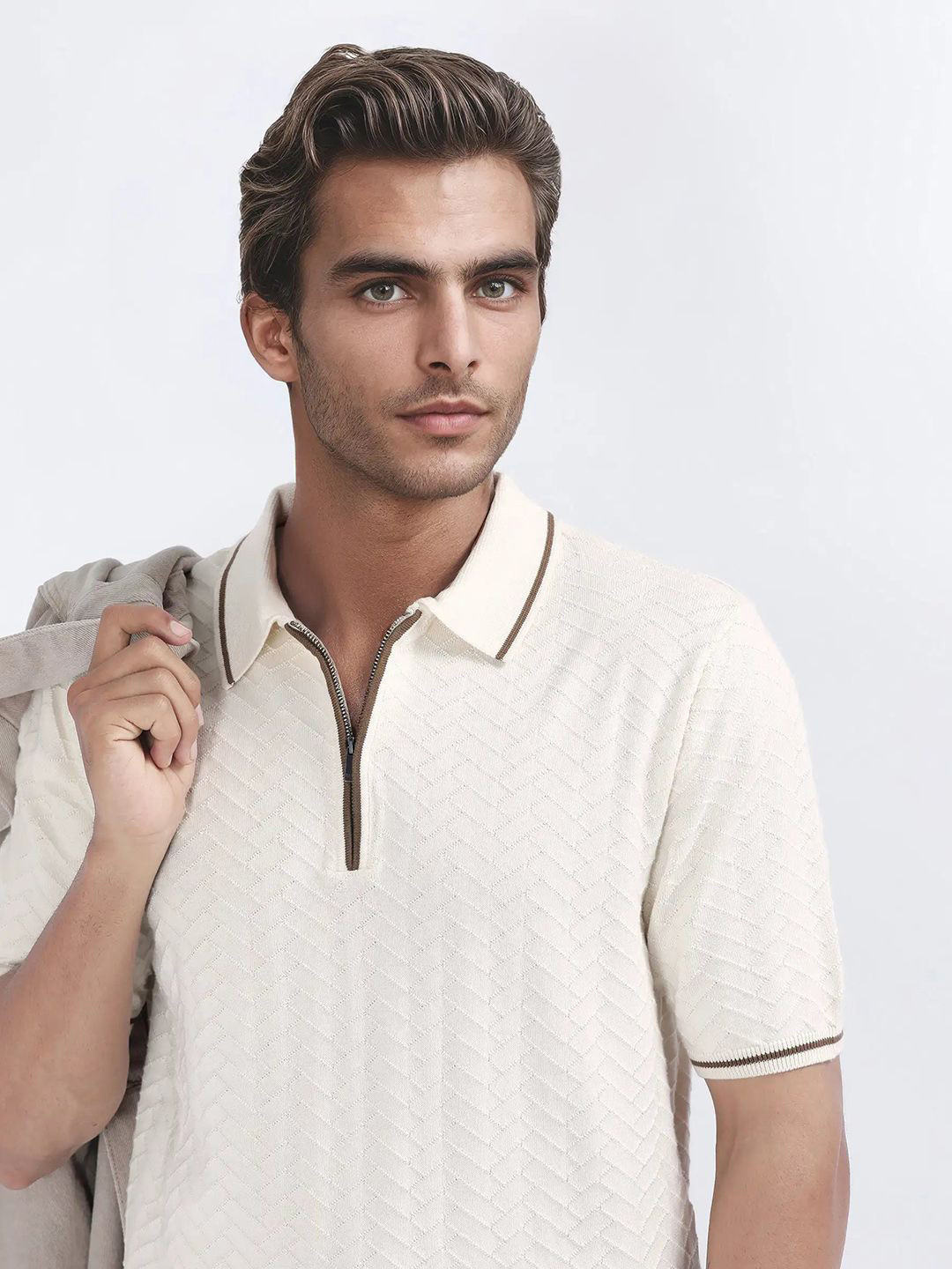 RARE RABBIT AMET Men Polo Collar T-shirt