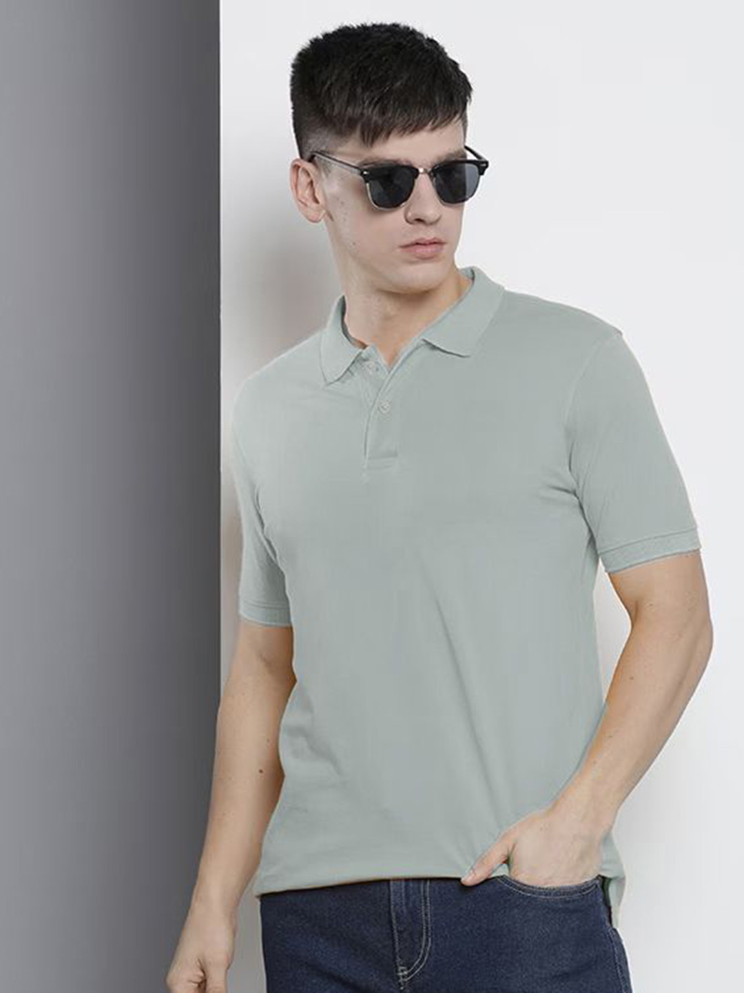 SZN Men Polo Collar Moisture Wicking T-shirt