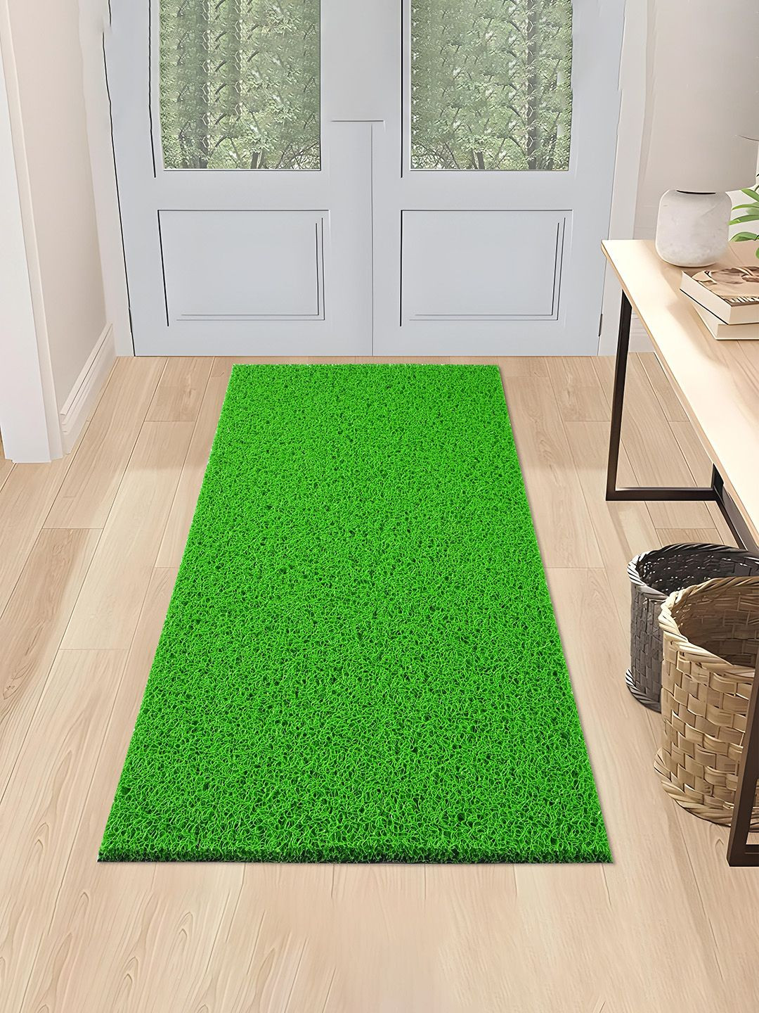 Kuber Industries Green Water Absorbing Door Mat
