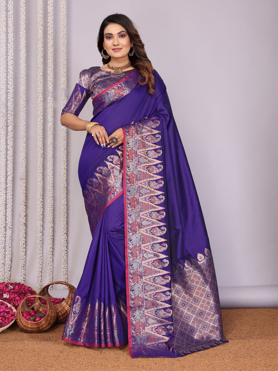 LeeliPeeri Designer Zari Tussar Silk Saree
