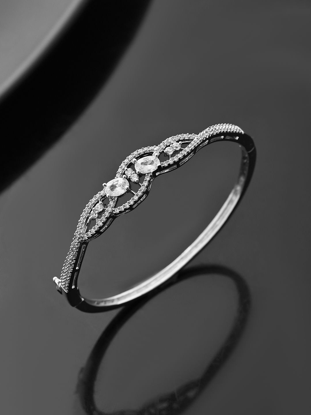 Sparkling Elegance Celestial Petals American Diamond Bracelet